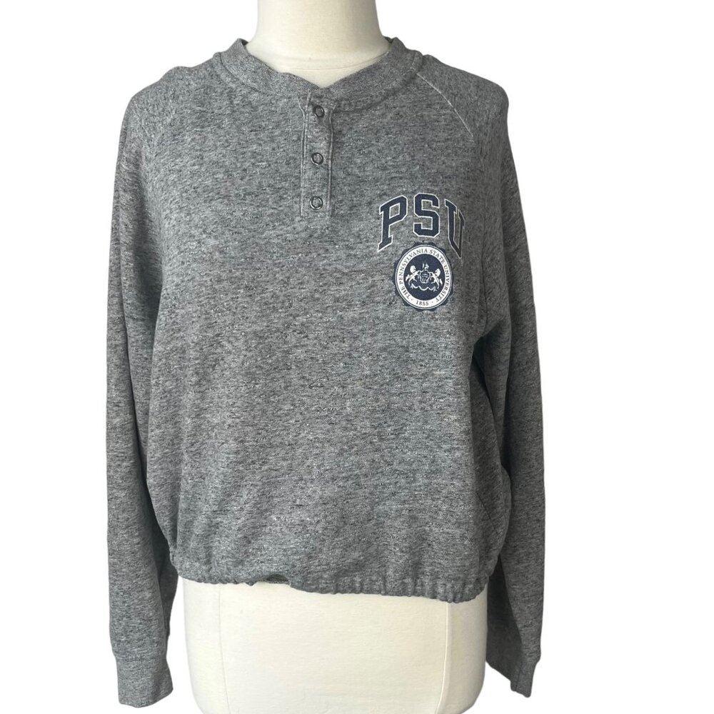 Penn State Snap Sweatshirt Womens Large Gray Tailgate Fanwear